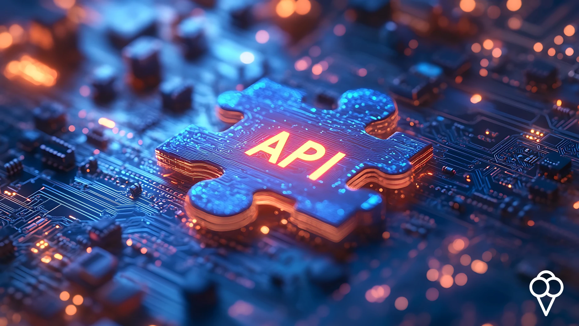 Construction company embracing digital solutions: symbolic image of software integrations with connected IT systems that automate data exchange between ERP, CRM and planning tools.